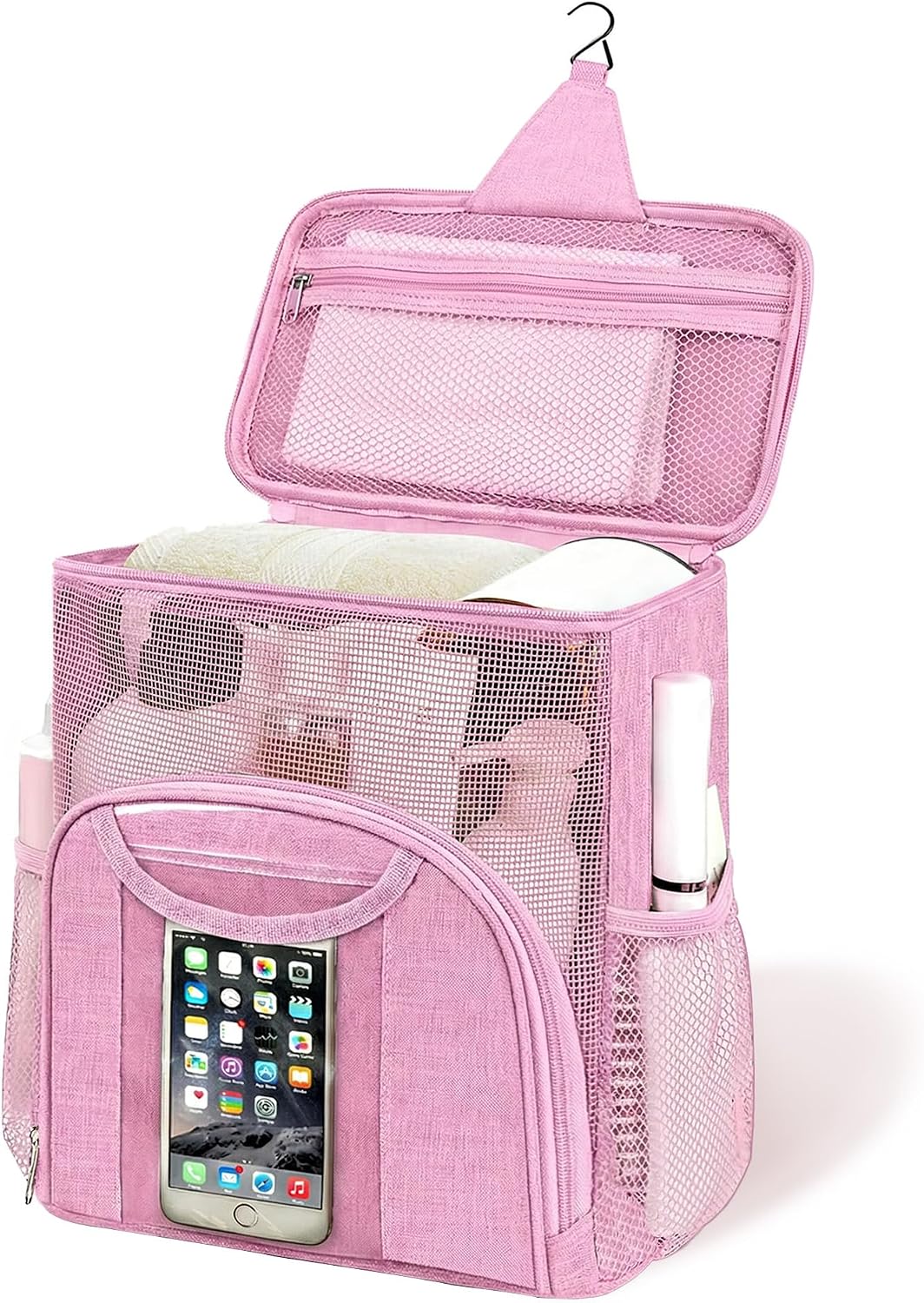 Mesh Shower Caddy Portable Dorm Room Essentials, Toiletry Tote Bag