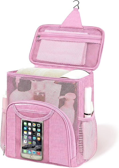 Mesh Shower Caddy Portable Dorm Room Essentials, Toiletry Tote Bag
