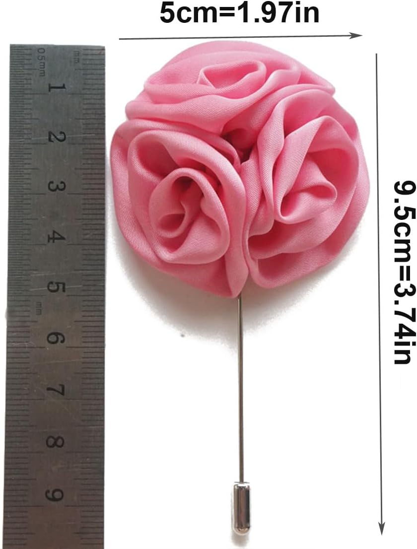 Men's Rose Floral Lapel Stick Boutonniere