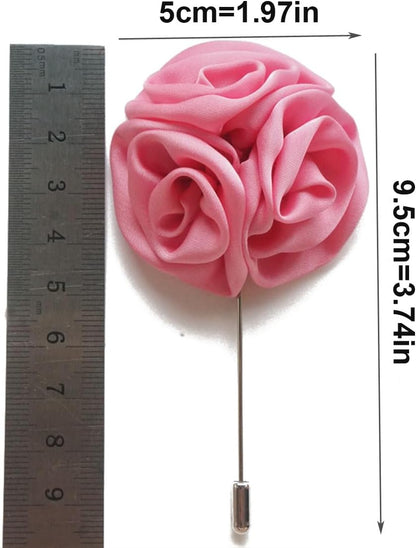 Men's Rose Floral Lapel Stick Boutonniere