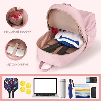 Pickleball Bag Backpack for Women, Large Pickle Ball Paddle Bag