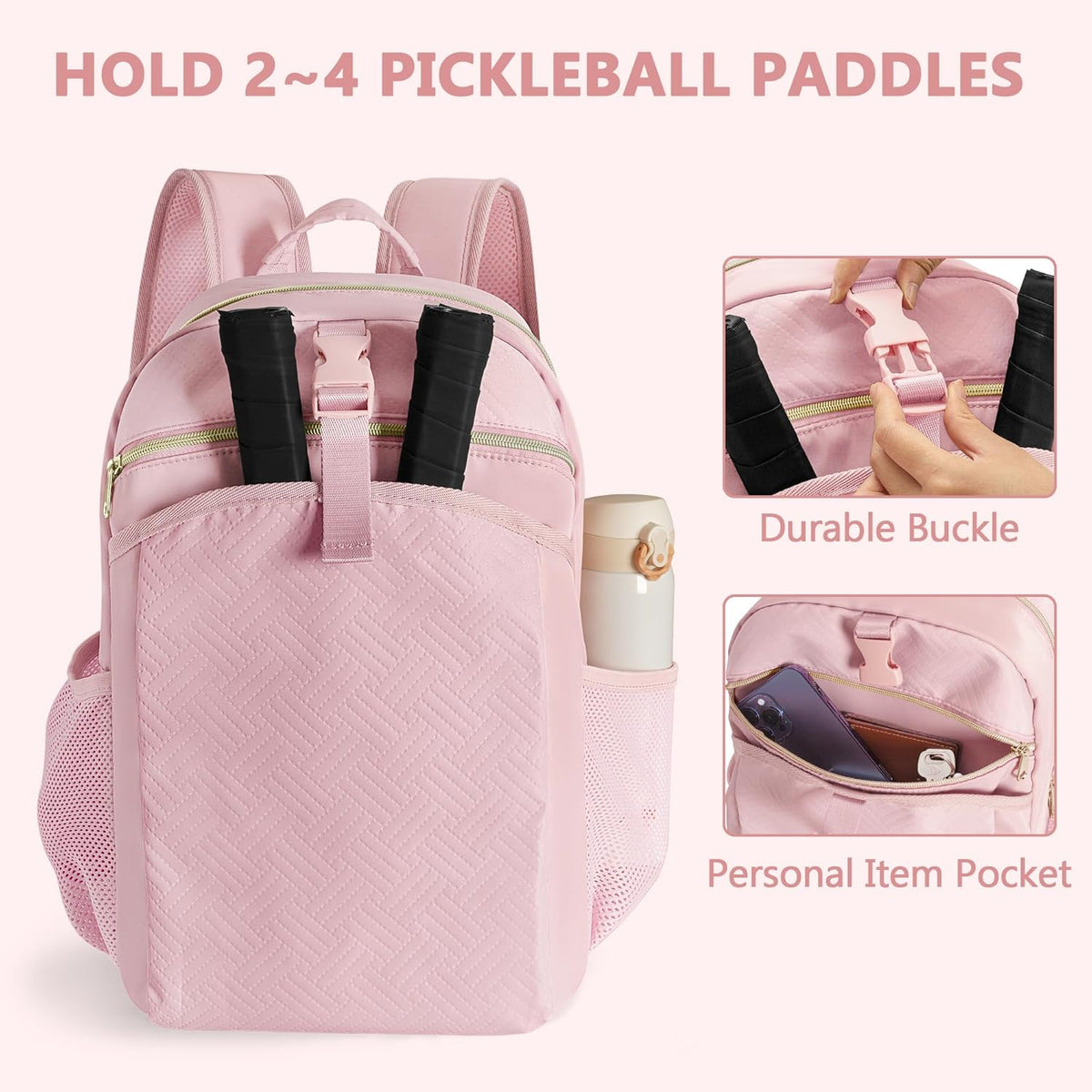 Pickleball Bag Backpack for Women, Large Pickle Ball Paddle Bag
