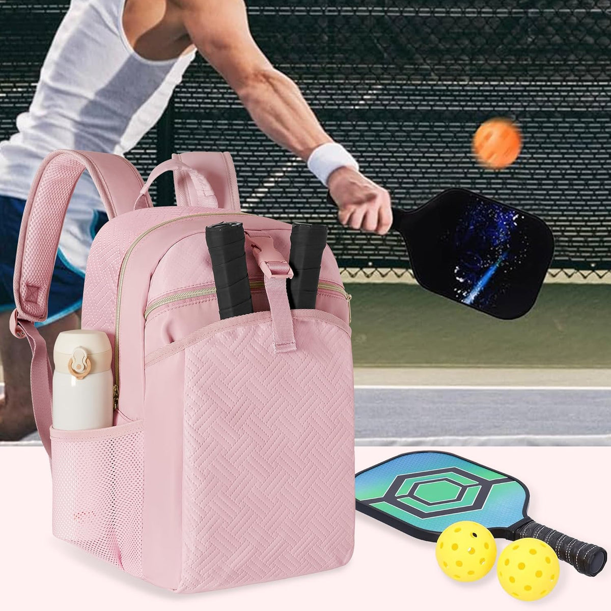 Pickleball Bag Backpack for Women, Large Pickle Ball Paddle Bag