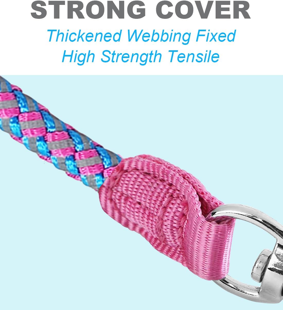 6FT Reflective Large Dog Leash 3/4" Strong Nylon Thick Rope Braided