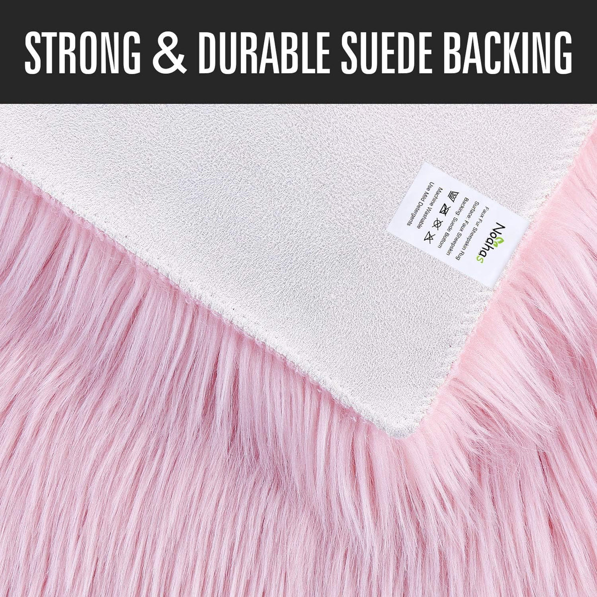 Noahas Luxury Fluffy Rugs Bedroom Furry Carpet Bedside Faux Fur Sheepskin Area Rugs Children Play Princess Room Decor Rug, 3 x 5 Feet