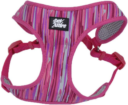 Ribbon Designer Wrap Adjustable Dog Harness - Large & Small Dog Harness - Breathable Mesh Harness for Dogs Pet Supplies for Dogs - Pink Flamingo Stripe, 5/8" x 16-19"