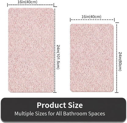 Shower Mat Non Slip, 16 x 24 Inch, Pink Shower Mats for Inside Shower, Soft PVC Loofah Bath Mats for Tub, Quick Drying Easy Cleaning Bathroom Stall Floor Mat Without Suction Cup