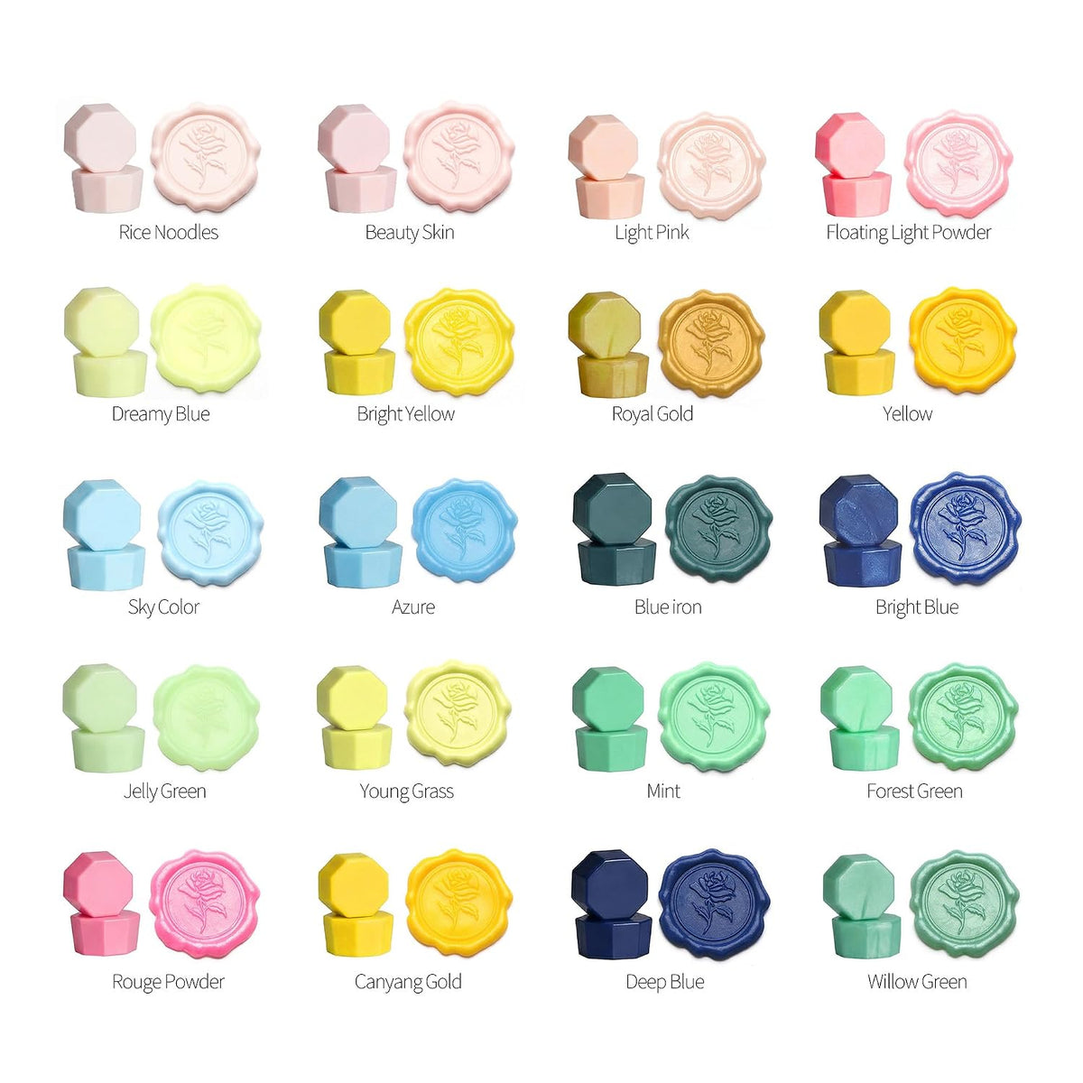 Rose Wax Seal Stamp Kit, 600 Pcs Smooth Melt Sealing Wax Beads
