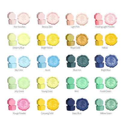 Rose Wax Seal Stamp Kit, 600 Pcs Smooth Melt Sealing Wax Beads