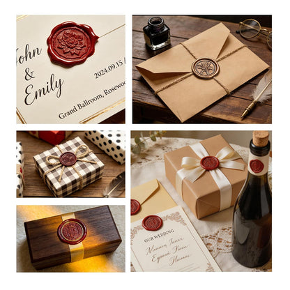 Rose Wax Seal Stamp Kit, 600 Pcs Smooth Melt Sealing Wax Beads