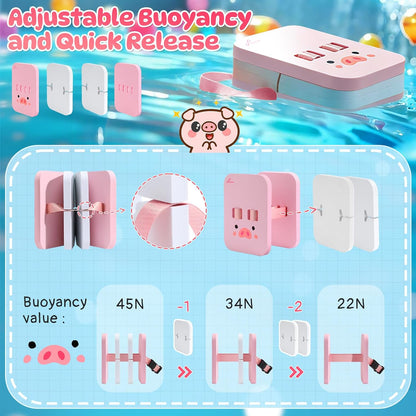 Back Board for Kids: Swimming Training Belt Swim Trainer with Adjustable Belt & Layers Thicken Foam Training Board for Children Swimming Beginners