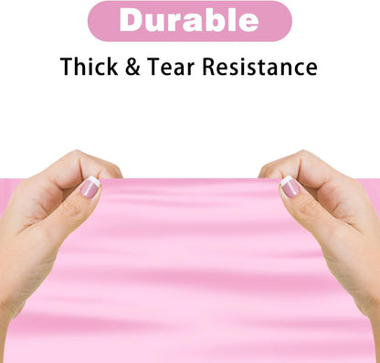 2 Pack Pink Round Disposable Plastic Tablecloths 84 inch