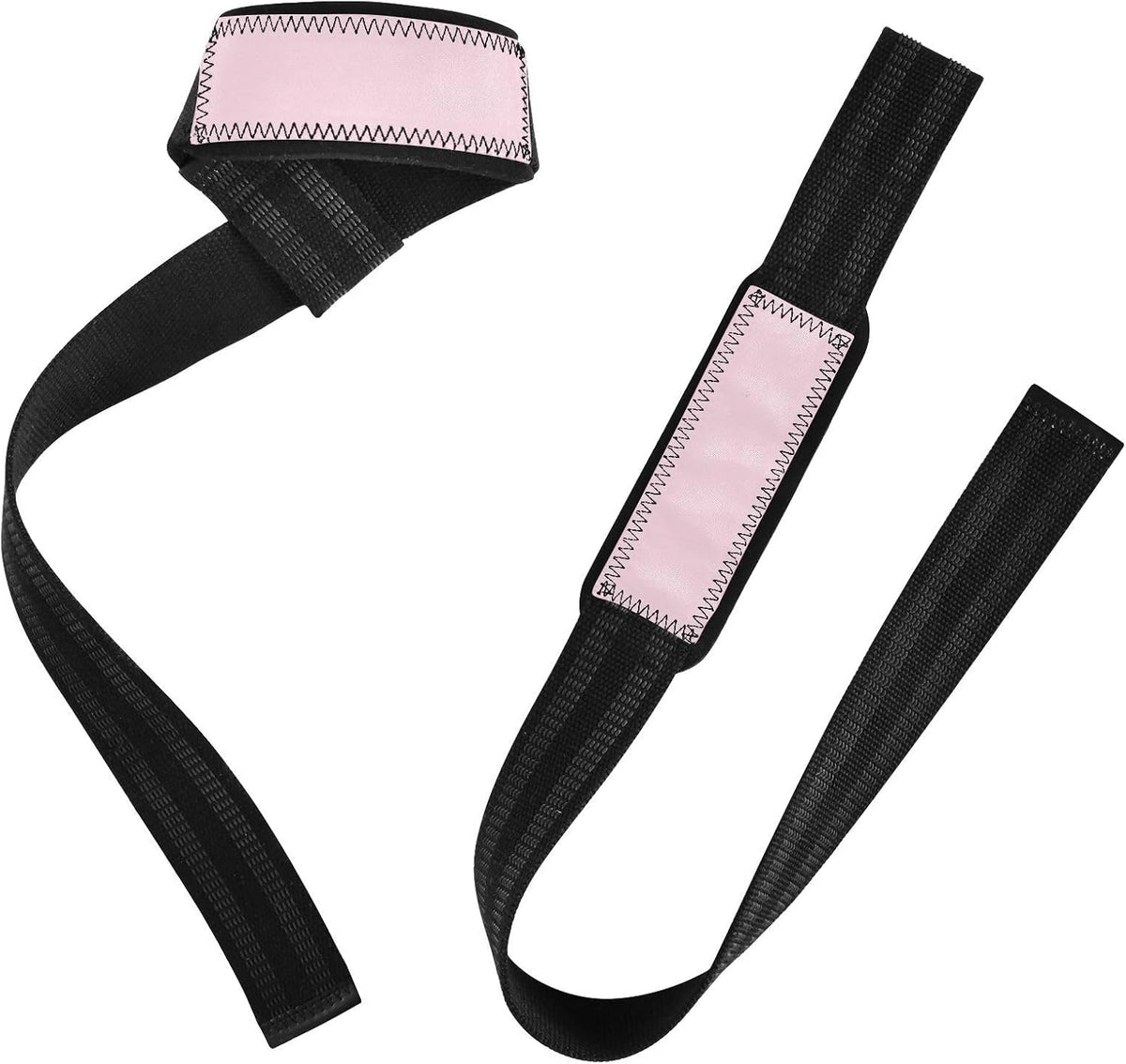 Coral Pink Neoprene Padded Lifting Strap, 26.9" Length, 1.5" Width, Grip Straps for Weight Lifting