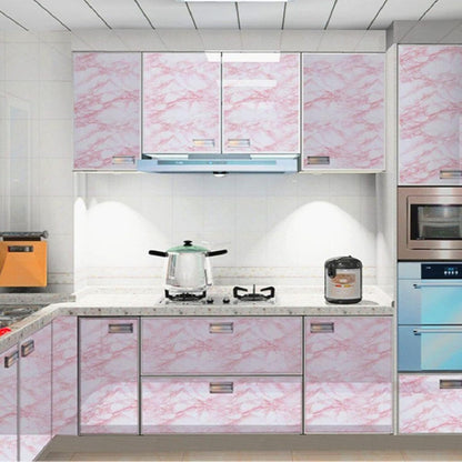 Marble Contact Paper Pink Peel and Stick Wallpaper for Kitchen Countertop