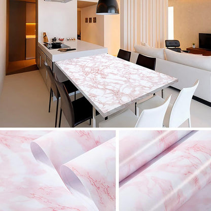 Marble Contact Paper Pink Peel and Stick Wallpaper for Kitchen Countertop