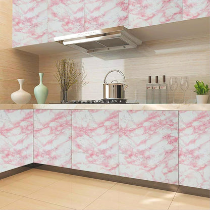 Marble Contact Paper Pink Peel and Stick Wallpaper for Kitchen Countertop