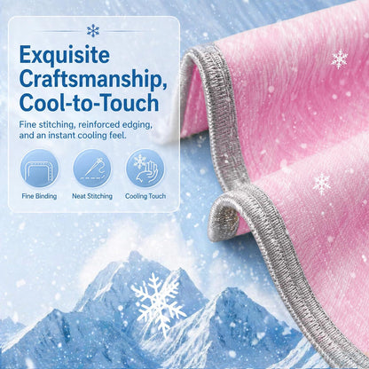 Cooling Blanket for Hot Sleepers - Lightweight Breathable Cool Cold Blanket - Keep Cool for Night Sweats, Soft Thin Ice Throw Blankets for Bed Couch Sofa, (Pink, 50"x70")
