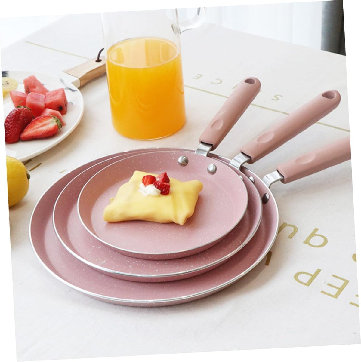 Aluminum Non-stick Omelette Pancake Pan 22cm Flat Bottom for Restaurant