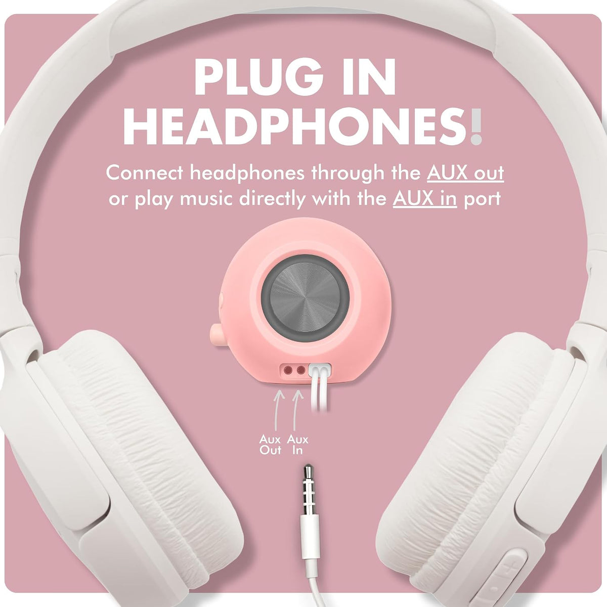 Pink Computer Speakers for Desktop PC with RGB Lighting, Bluetooth, USB, and AUX - Triple Mode Connection, Dual 2.25" Drivers for Work and Play, Bluetooth Desktop Speakers for PC - Pink