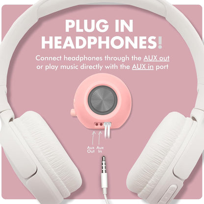 Pink Computer Speakers for Desktop PC with RGB Lighting, Bluetooth, USB, and AUX - Triple Mode Connection, Dual 2.25" Drivers for Work and Play, Bluetooth Desktop Speakers for PC - Pink