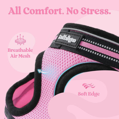 Cat Harness and Leash Set, Step-in Soft Vest, Pink