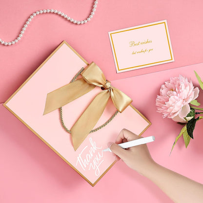 Pink Gift Bags with Handles, 13" Medium Gift Bags with Tissue Paper