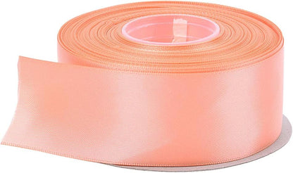 Peach Double Faced Satin Ribbon, 1-1/2 Inch Continuous 25 Yards