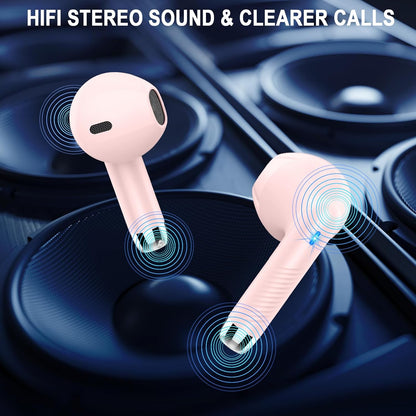 Wireless Bluetooth 5.4 Earbuds, 6D Stereo Ear Buds, LED Power Display
