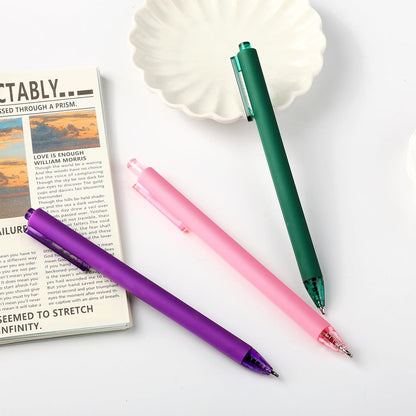 Bulk, 50 Pack Smooth Pink Ink Ballpoint Pen, Wholesale Retractable Pens, No Bleed Aesthetic Click Pen Medium Point, 1.0MM