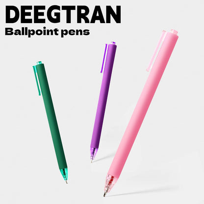 Bulk, 50 Pack Smooth Pink Ink Ballpoint Pen, Wholesale Retractable Pens, No Bleed Aesthetic Click Pen Medium Point, 1.0MM