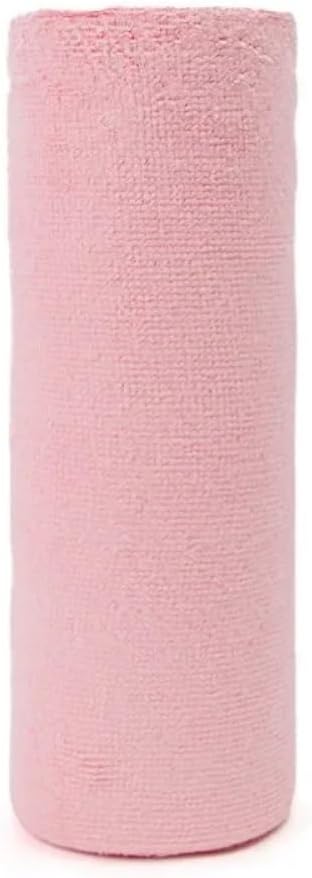 Reusable Cleaning Wipe Household Kitchen Cloth Microfiber Towel Rolls Dish Rags Wash Paper Towel Replacement 1 Roll of 20 Sheets(Pink)
