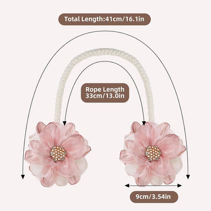 Flower Curtain Holdbacks Tiebacks for Drapes Curtain Ties 2 Pack
