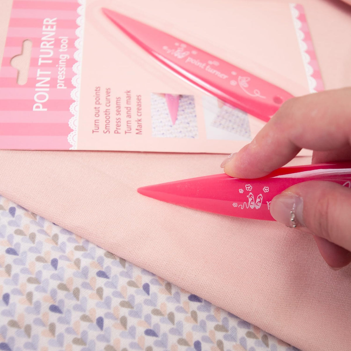 NIUGRECF 1PC Pink Point Turner & Seam Creaser