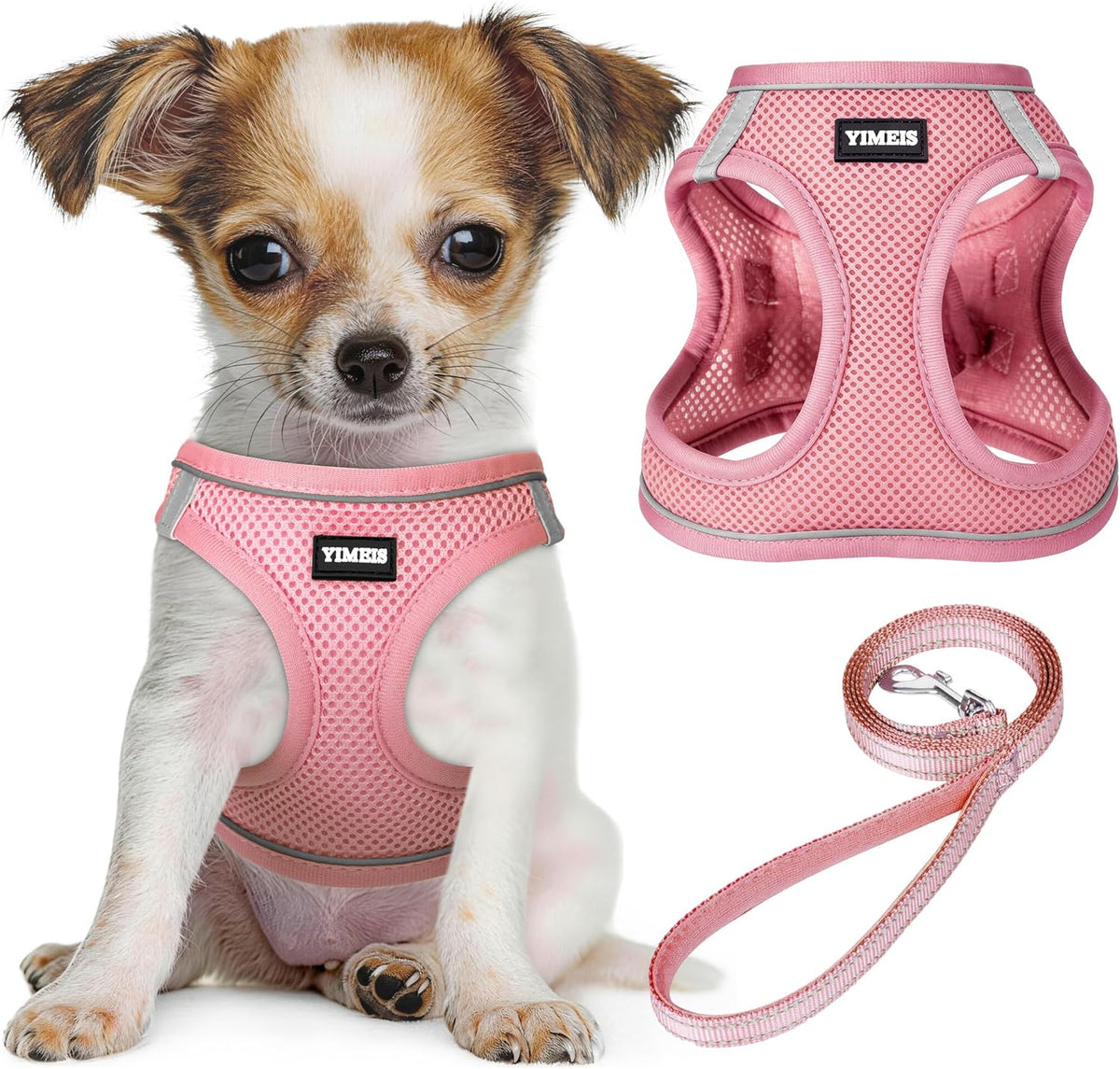 No Pull Dog Puppy Harness and Leash Set Reflective Mesh Vest X-Small