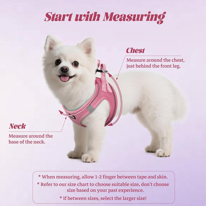 No Pull Dog Puppy Harness and Leash Set Reflective Mesh Vest X-Small