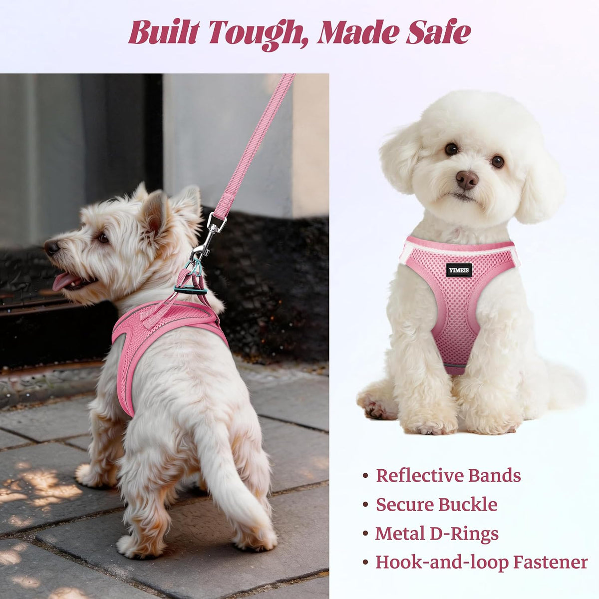 No Pull Dog Puppy Harness and Leash Set Reflective Mesh Vest X-Small