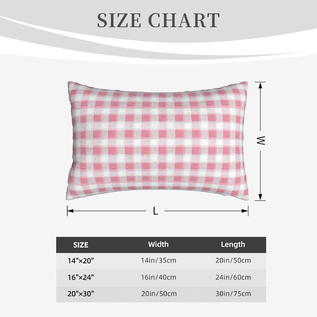 Pastel Pink Gingham (1) Print Plush Pillow Cover with Zipper, Decorative Cushion Cover for Bedroom Living Room (Insert Not Included)