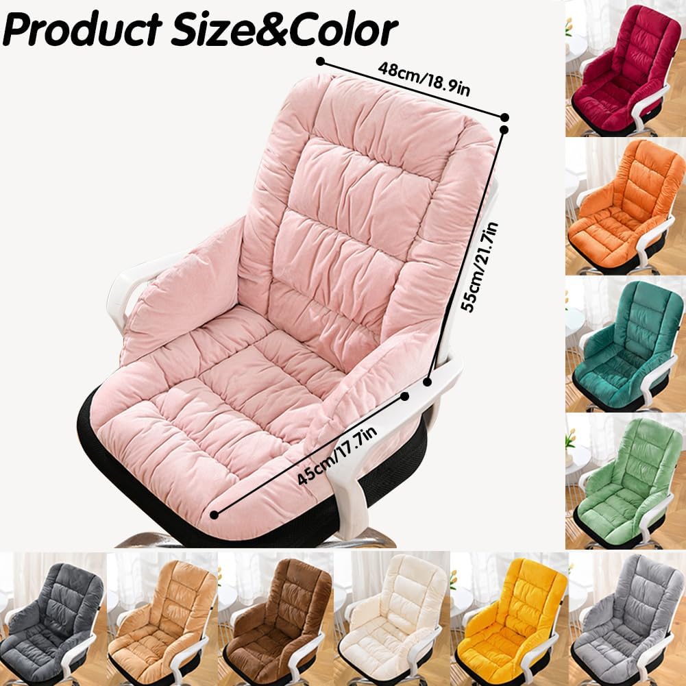 Desk Chair Cushion with High Back Support Office Chair Seat Pad with Non-Slip Bottom for Office Car Home Dining Room Kitchen
