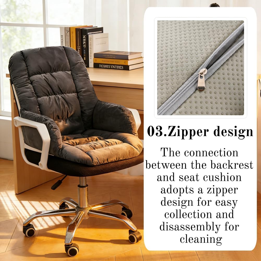 Desk Chair Cushion with High Back Support Office Chair Seat Pad with Non-Slip Bottom for Office Car Home Dining Room Kitchen