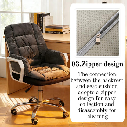 Desk Chair Cushion with High Back Support Office Chair Seat Pad with Non-Slip Bottom for Office Car Home Dining Room Kitchen