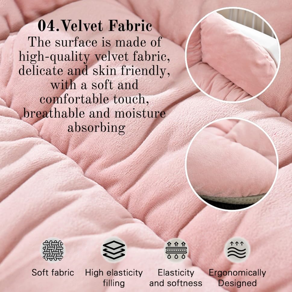 Desk Chair Cushion with High Back Support Office Chair Seat Pad with Non-Slip Bottom for Office Car Home Dining Room Kitchen