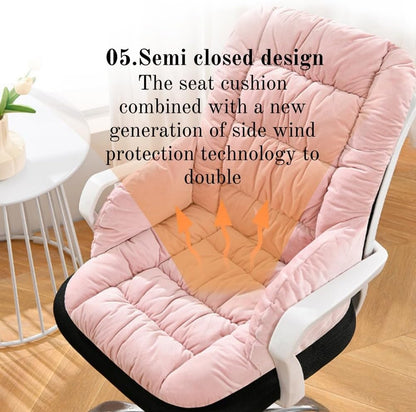 Desk Chair Cushion with High Back Support Office Chair Seat Pad with Non-Slip Bottom for Office Car Home Dining Room Kitchen