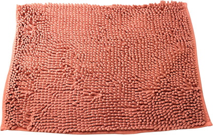 inc. Essentials Luxury Butter Chenille Bath Mat Extra Soft and Absorbent Shaggy Noodle Shower Rug Non Slip Machine Washable 17" x 24" (Blush)