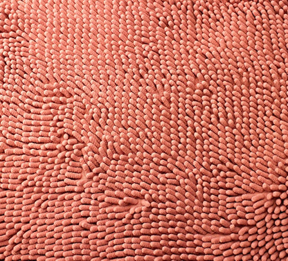 inc. Essentials Luxury Butter Chenille Bath Mat Extra Soft and Absorbent Shaggy Noodle Shower Rug Non Slip Machine Washable 17" x 24" (Blush)