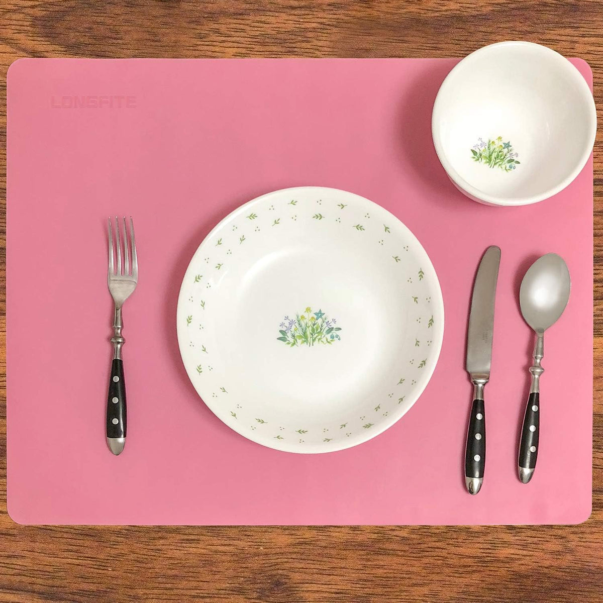 Silicone Baking Mat for Dough Rolling Pastry Fondant Mat Large Nonstick and Nonskid Heat Resistent, Countertop Protector, Dining Table Mat and Placemat (Large, Pink)