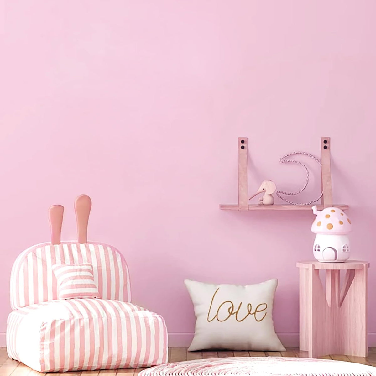 17.71" X 118" Pink Wallpaper Solid Color Peel and Stick Wallpaper Pink Contact Pape Modern Removable Self Adhesive Wall Paper for Badroom Covering Cabinet Countertop Vinyl Roll