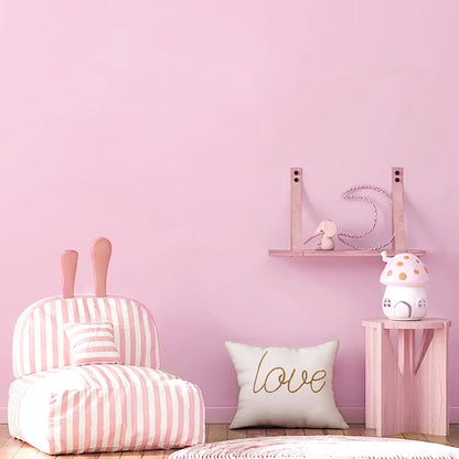 17.71" X 118" Pink Wallpaper Solid Color Peel and Stick Wallpaper Pink Contact Pape Modern Removable Self Adhesive Wall Paper for Badroom Covering Cabinet Countertop Vinyl Roll