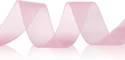 Sweet Nectar Pink Organza Chiffon Ribbon 1/2 inch X 50 Yards