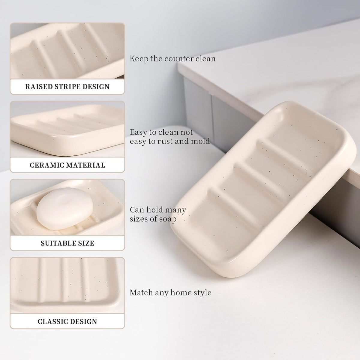 Apricot Ceramic Bathroom Accessories Set of 4