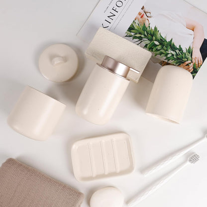 Apricot Ceramic Bathroom Accessories Set of 4